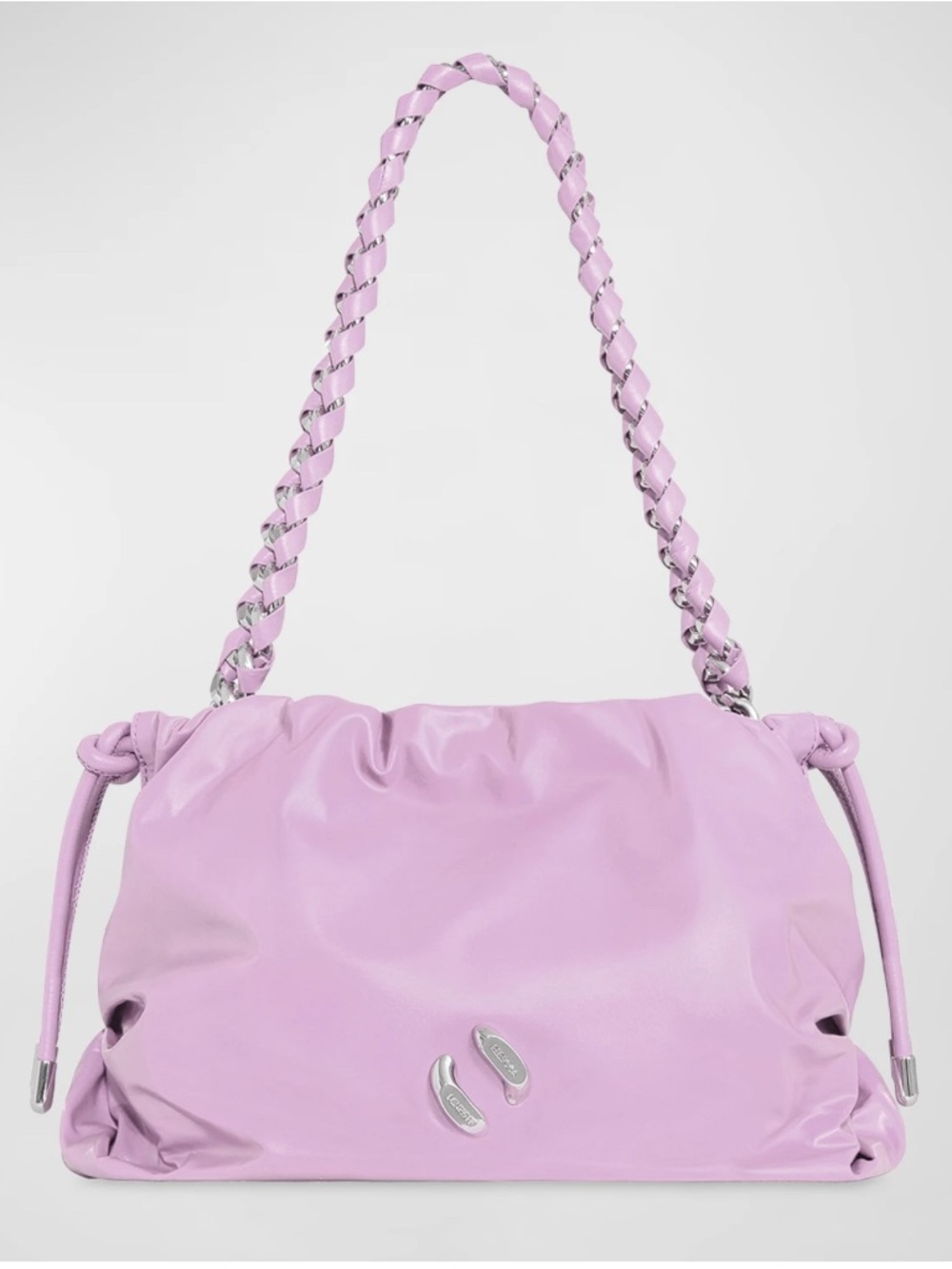 NWT Rebecca Minkoff Zero Gravity Drawstring Leather Shoulder Bag In Lt Wisteria